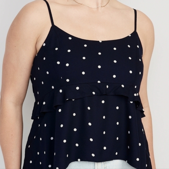 XXL • Old Navy • Ruffle-Trim polkadot Cami Top - Picture 1 of 1